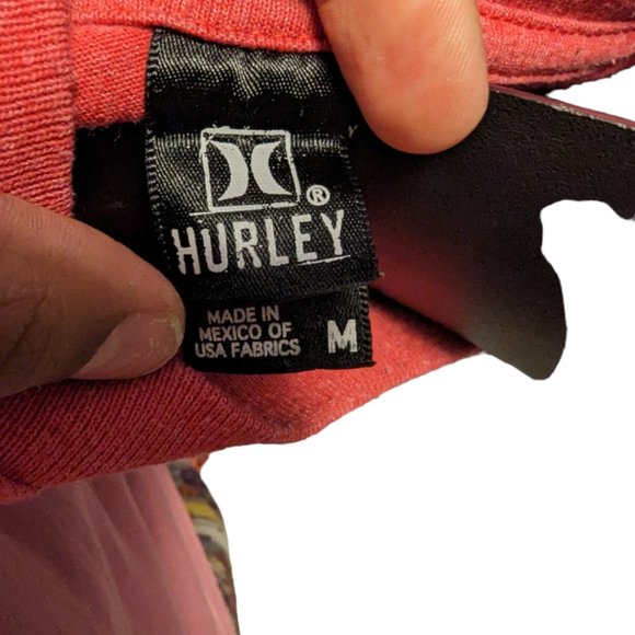 Hurley Short Sleeve Red & White   T-Shirt Size: M - Picture 2 of 9